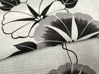 平和屋着物∴夏物　綿紅梅　浴衣　手縫い　朝顔　さが美扱い　綿　逸品　DABI8589cd