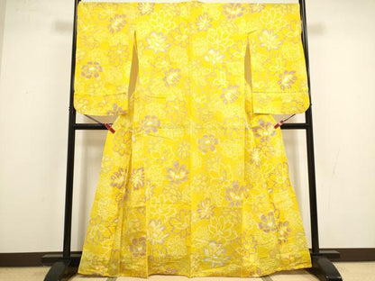平和屋着物∴夏物　浴衣　有松鳴海絞り　舞花文　綿　逸品　DABI8610cd