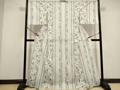 平和屋着物∴夏物　綿絽　浴衣　枝桜間道　綿　逸品　DABI8615cd