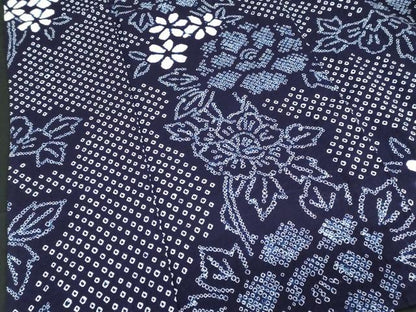 平和屋着物∴夏物　浴衣　有松鳴海絞り　枝花文　綿　逸品　DABI8621cd