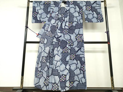 平和屋着物∴夏物　浴衣　有松鳴海絞り　吉祥幾何学文　綿　逸品　DABI8628cd