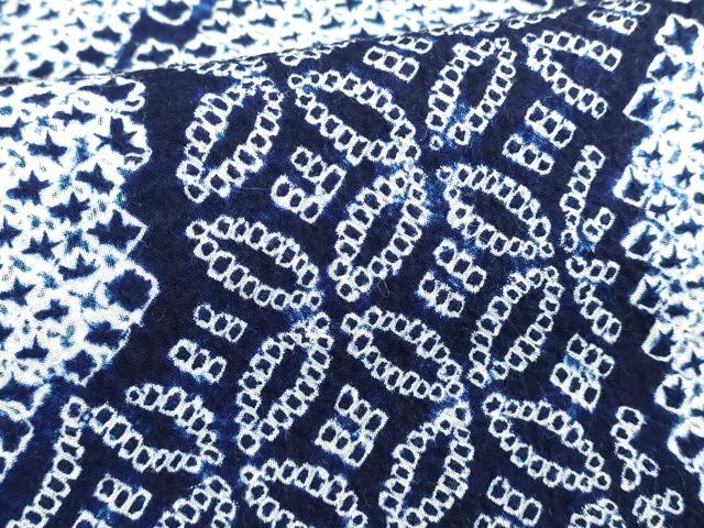平和屋着物∴夏物　浴衣　有松鳴海絞り　吉祥幾何学文　綿　逸品　DABI8628cd