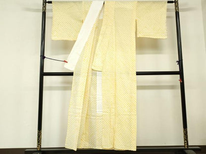 平和屋着物∴夏物　浴衣　有松鳴海絞り　蜘蛛絞り　綿麻　逸品　DABI8634cd