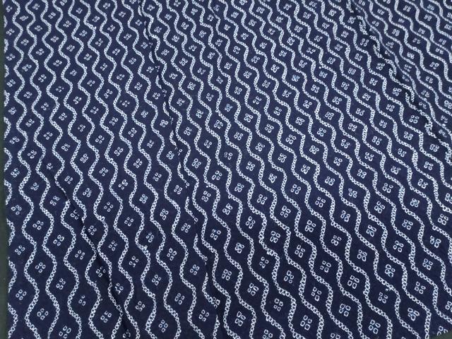 平和屋着物∴夏物　浴衣　有松鳴海絞り　立涌花文　綿　逸品　DABI8635cd