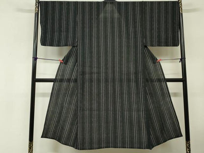平和屋着物∴夏物　男性　小紋・浴衣兼用　しじら織　間道　逸品　DABI8650cd