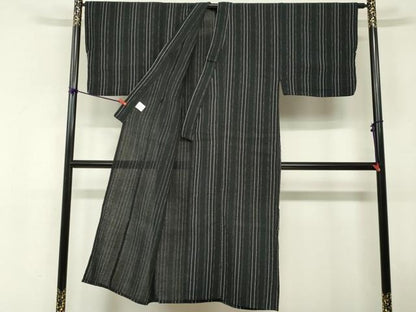 平和屋着物∴夏物　男性　小紋・浴衣兼用　しじら織　間道　逸品　DABI8650cd