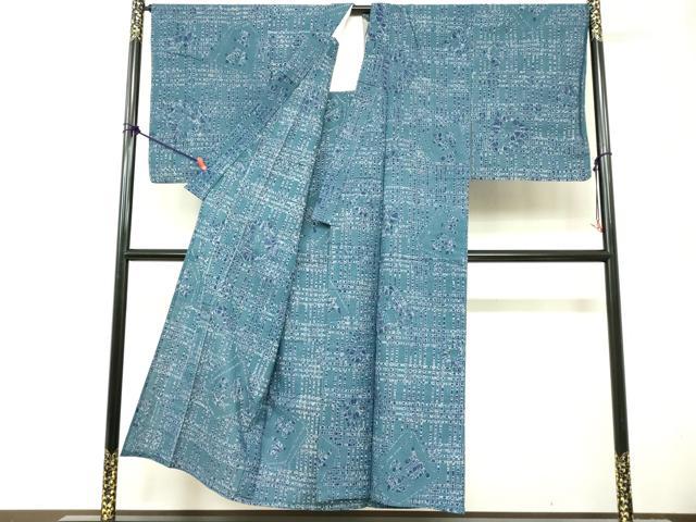 平和屋着物∴夏物　男性　浴衣　注染　手縫い　将棋　綿　逸品　DABI8653cd