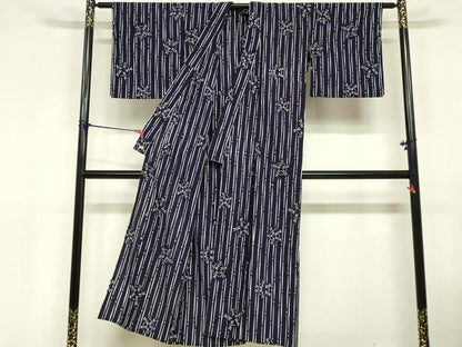平和屋着物∴夏物　浴衣　注染　手縫い　トンボ　三越扱い　綿　逸品　DABI8654cd