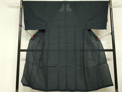 平和屋着物∴夏物　阿波しじら織　浴衣　横段文　綿　逸品　DABI8655cd