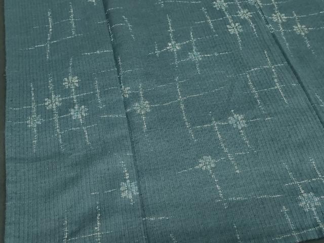 平和屋着物∴夏物　阿波しじら織　浴衣　十字絣　綿　逸品　DABI8658cd