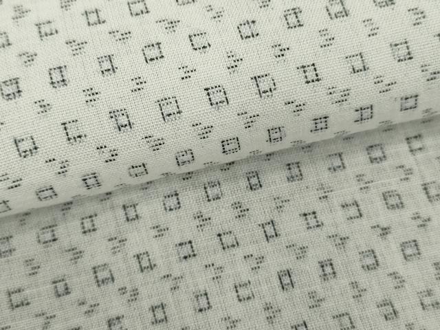 平和屋着物∴夏物　男性　小紋・浴衣兼用　絣文様　綿麻　逸品　DABI8660cd