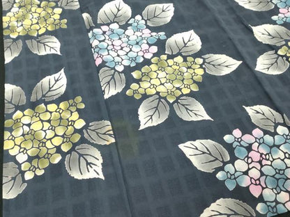 平和屋着物∴夏物　浴衣　注染　紫陽花　逸品　DABI8664cd