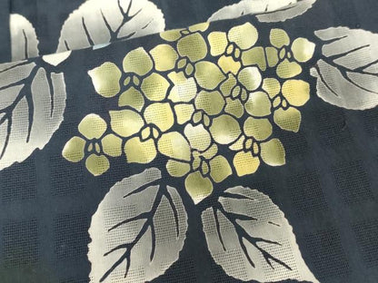 平和屋着物∴夏物　浴衣　注染　紫陽花　逸品　DABI8664cd