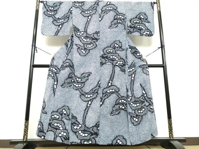 平和屋着物∴夏物　浴衣　有松鳴海絞り　枝松文　綿　逸品　DABI8666cd