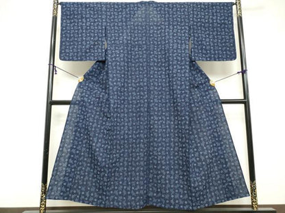 平和屋着物∴夏物　阿波しじら織　浴衣　舞梅文　逸品　DABI8670cd