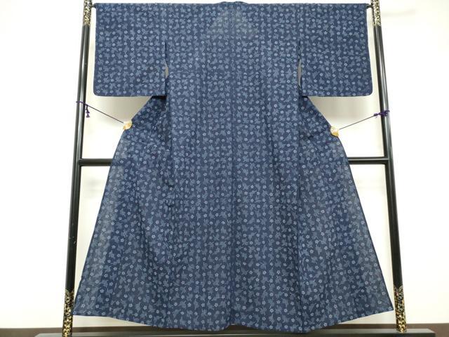 平和屋着物∴夏物　阿波しじら織　浴衣　舞梅文　逸品　DABI8670cd