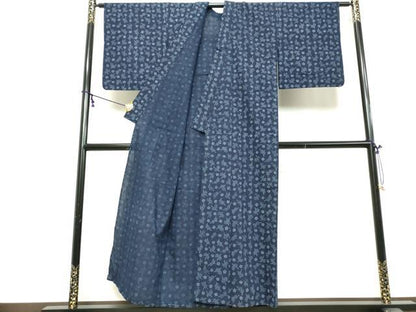 平和屋着物∴夏物　阿波しじら織　浴衣　舞梅文　逸品　DABI8670cd