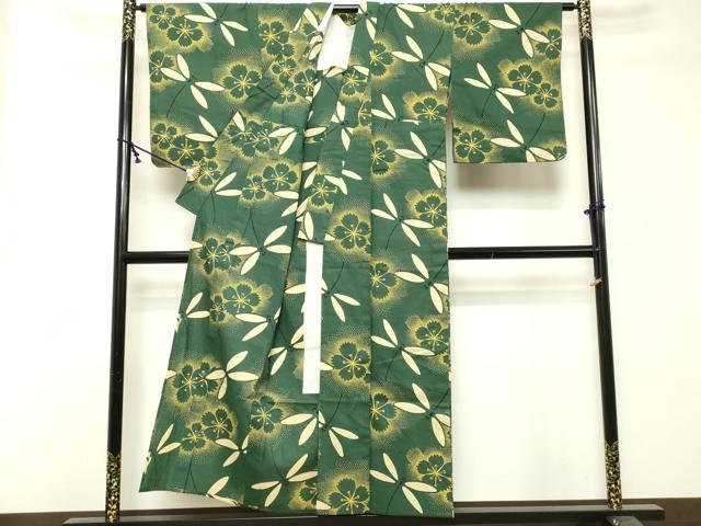 平和屋着物∴夏物　浴衣　注染　手縫い　トンボ　撫子　綿　逸品　DABI8695cd