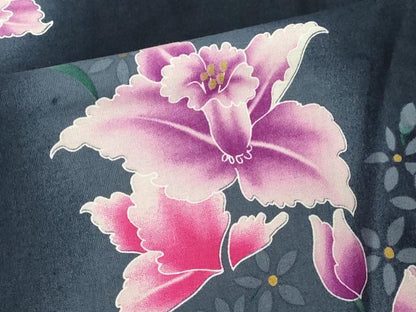 平和屋着物∴夏物　浴衣　草花文　蘭　逸品　DABI8696cd