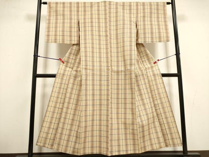 平和屋着物∴夏物　阿波しじら織　浴衣　格子　綿　逸品　DABI8706cd