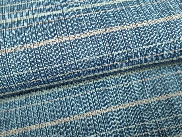 平和屋着物∴夏物　阿波しじら織　浴衣　横段文　綿　逸品　DABI8707cd
