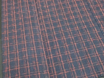 平和屋着物∴夏物　阿波しじら織　浴衣　格子　綿　逸品　DABI8709cd