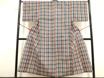 平和屋着物∴夏物　阿波しじら織　浴衣　麻　逸品　DABI8710cd