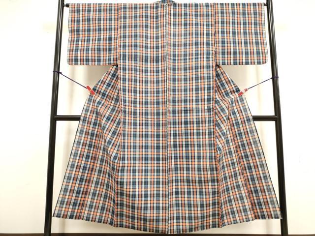 平和屋着物∴夏物　阿波しじら織　浴衣　麻　逸品　DABI8710cd