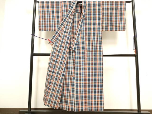 平和屋着物∴夏物　阿波しじら織　浴衣　麻　逸品　DABI8710cd
