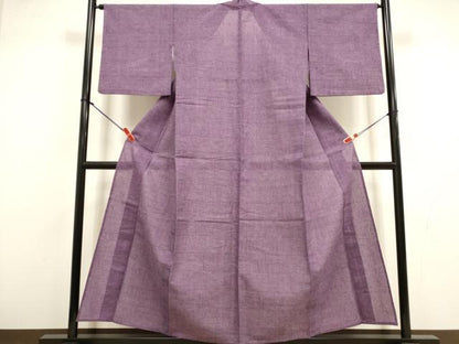 平和屋着物∴夏物　阿波しじら織　浴衣　変わり格子　綿　逸品　DABI8711cd