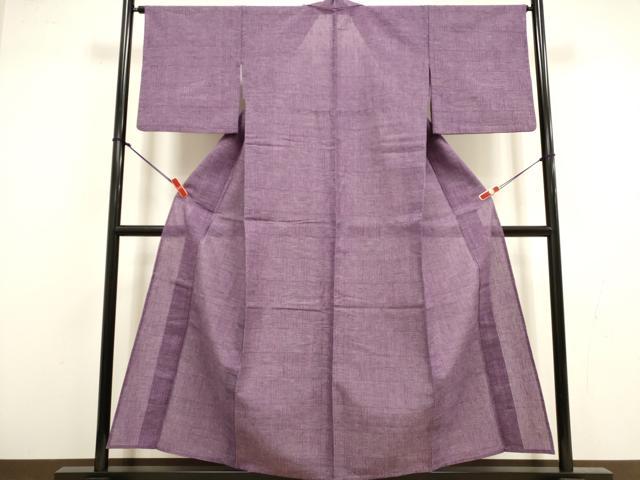 平和屋着物∴夏物　阿波しじら織　浴衣　変わり格子　綿　逸品　DABI8711cd