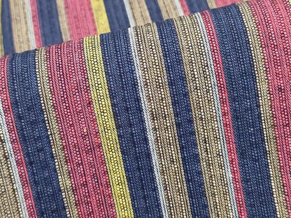 平和屋着物∴夏物　阿波しじら織　浴衣　間道　綿　逸品　DABI8718cd