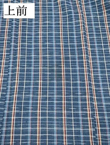 平和屋着物∴夏物　阿波しじら織　浴衣　格子　綿　逸品　DABI8730cd
