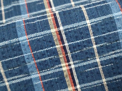 平和屋着物∴夏物　阿波しじら織　浴衣　格子　綿　逸品　DABI8730cd