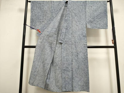 平和屋着物∴夏物　男性　浴衣　有松鳴海絞り　三浦絞り　綿　逸品　DABI8733cd