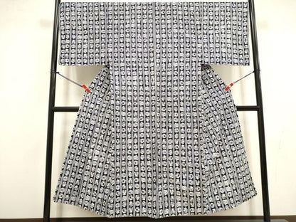 平和屋着物∴夏物　男性　浴衣　注染　纏尽くし　間道　綿　逸品　DABI8735cd