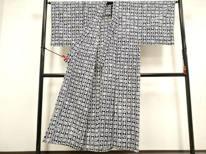 平和屋着物∴夏物　男性　浴衣　注染　纏尽くし　間道　綿　逸品　DABI8735cd