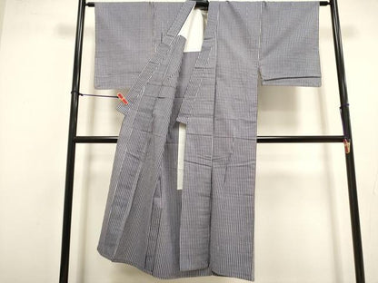 平和屋着物∴夏物　男性　浴衣　注染　縞　綿　逸品　DABI8737cd
