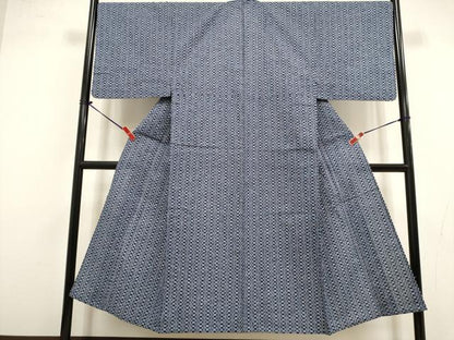 平和屋着物∴夏物　男性　注染　菱繋ぎ　浴衣　綿　逸品　DABI8740cd