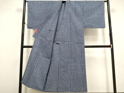 平和屋着物∴夏物　男性　注染　菱繋ぎ　浴衣　綿　逸品　DABI8740cd