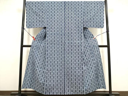 平和屋着物∴夏物　男性　浴衣　注染　手縫い　籠目文　綿　逸品　DABI8744cd