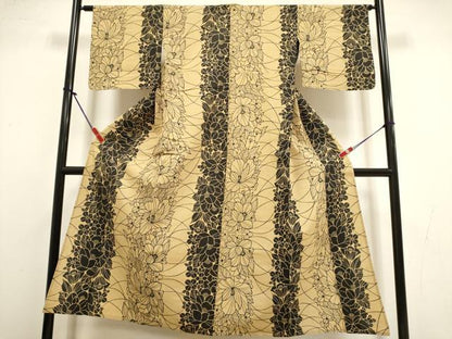 平和屋着物∴夏物　浴衣　手縫い　花間道　逸品　DABI8753cd