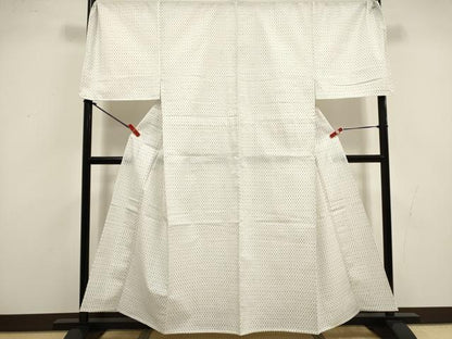平和屋着物∴夏物　男性　小紋・浴衣兼用　十字絣　キングサイズ　綿麻　逸品　DABI8778cd