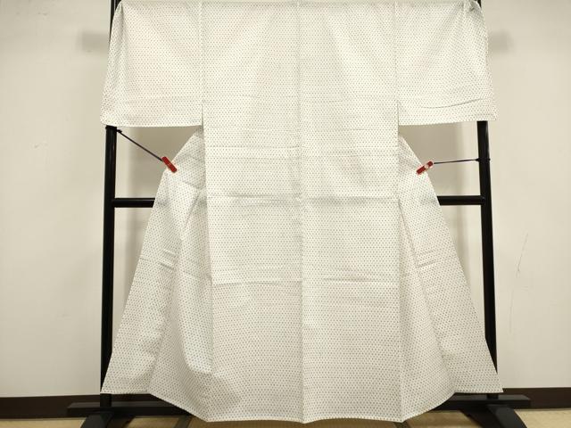 平和屋着物∴夏物　男性　小紋・浴衣兼用　十字絣　キングサイズ　綿麻　逸品　DABI8778cd