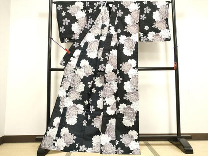 平和屋着物∴夏物　ファッションブランド　hiromichi nakano　ヒロミチナカノ　浴衣　注染　舞花文　綿　逸品　未使用　DABI8782cd
