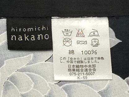 平和屋着物∴夏物　ファッションブランド　hiromichi nakano　ヒロミチナカノ　浴衣　注染　舞花文　綿　逸品　未使用　DABI8782cd