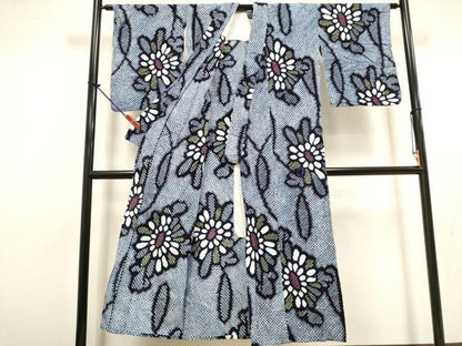 平和屋着物∴夏物　浴衣　有松鳴海絞り　舞花文　綿　逸品　DABI8788cd