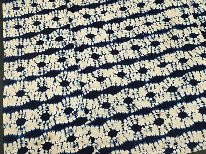 平和屋着物∴夏物　浴衣　有松鳴海絞り　横段文　綿　逸品　DABI8794cd
