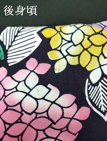 平和屋着物∴夏物　浴衣　注染　手縫い　紫陽花　綿　逸品　DABI8823cd