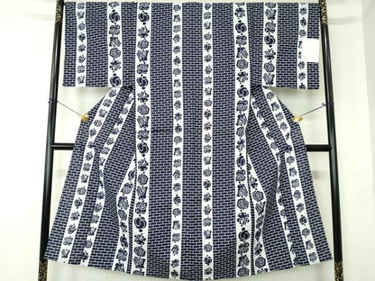 平和屋着物∴夏物　男性　浴衣　注染　纏間道　綿　逸品　DABI8830cd